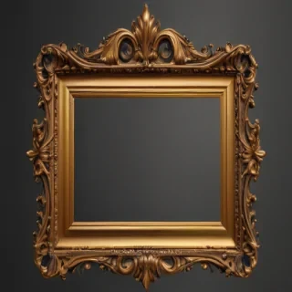 golden frame png transparent