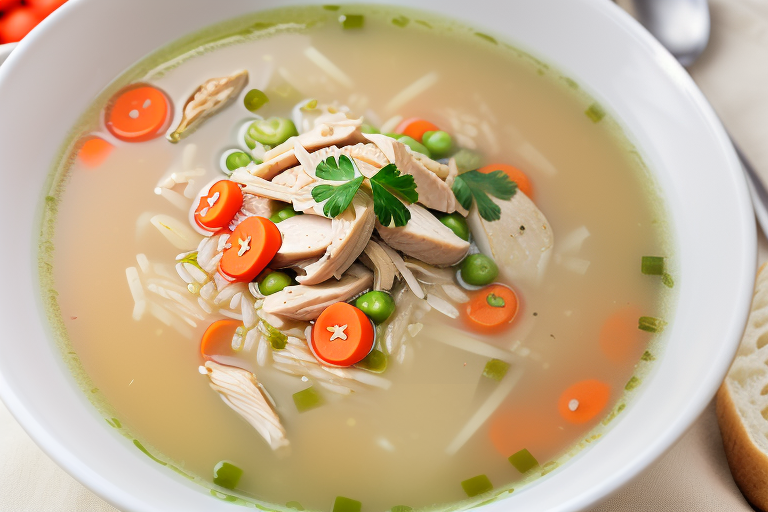 chicken and rice soup calories