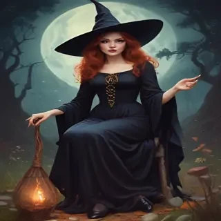 vintage witch art
