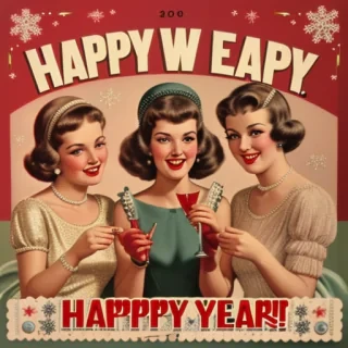 vintage happy new year images