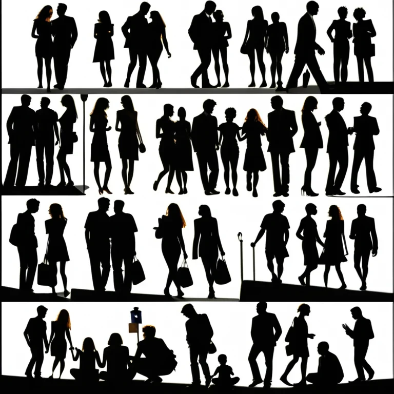 people silhouettes