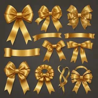 gold ribbon clipart