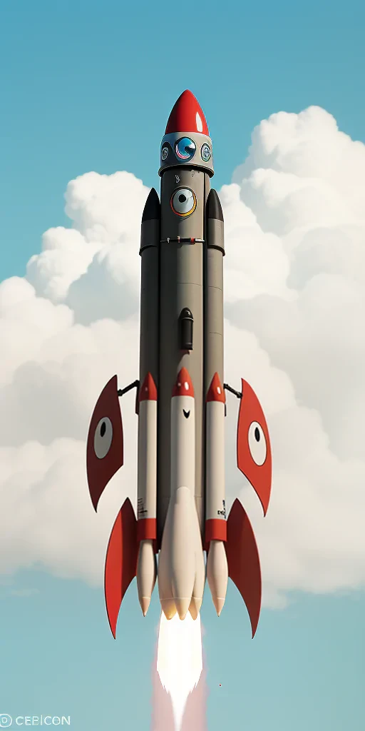 cartoon rocket