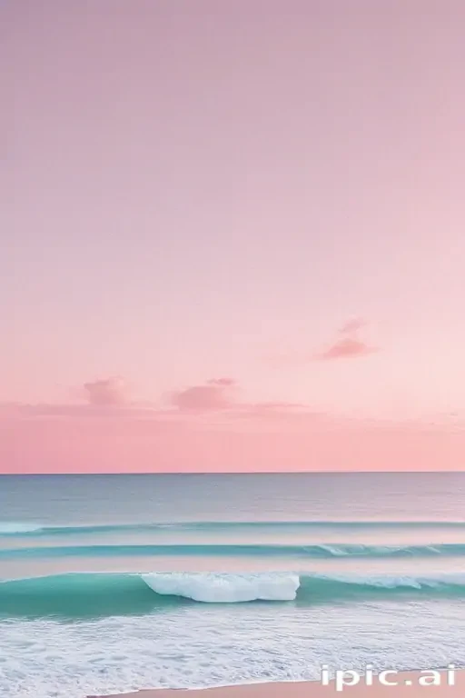 pastel pink beach wallpaper