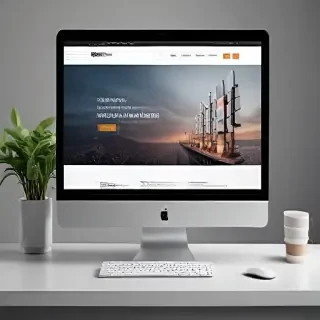computer website mockup