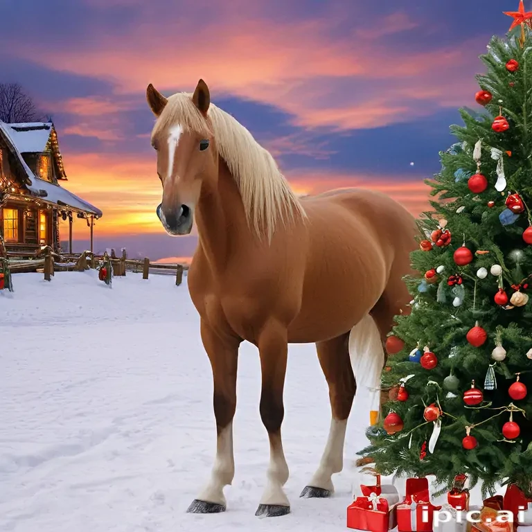 merry christmas horse images