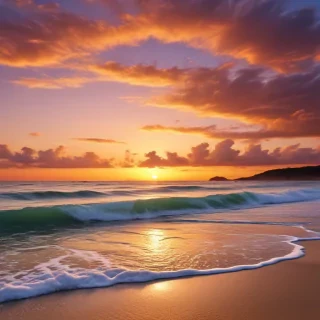 sunset on the beach backgrounds