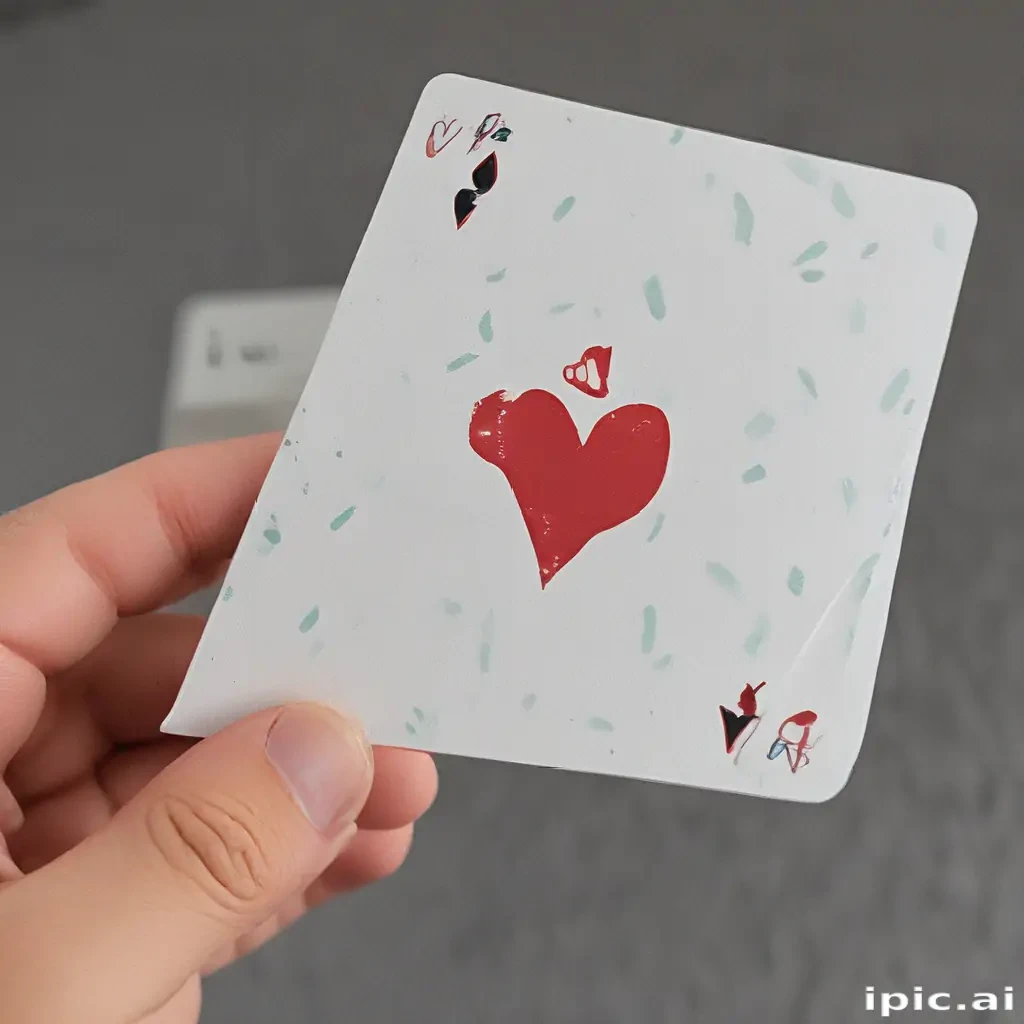 holding card