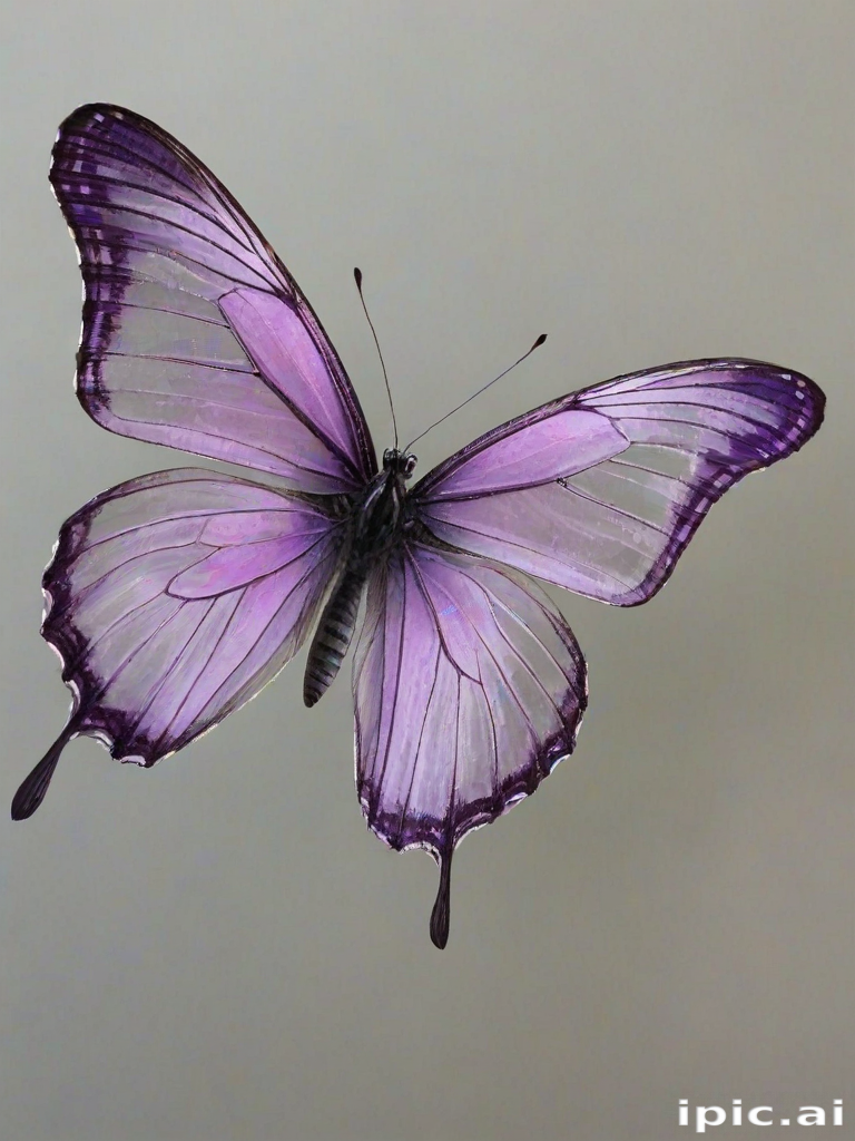 transparent purple butterfly
