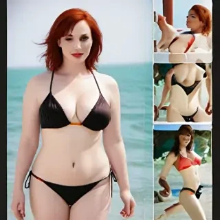 christina hendricks bikini pics