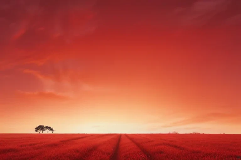 red plain background