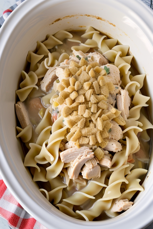 slow cooker chicken noodle casserole