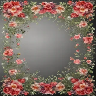 transparent floral border