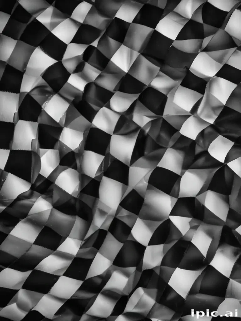 black and white checkered background