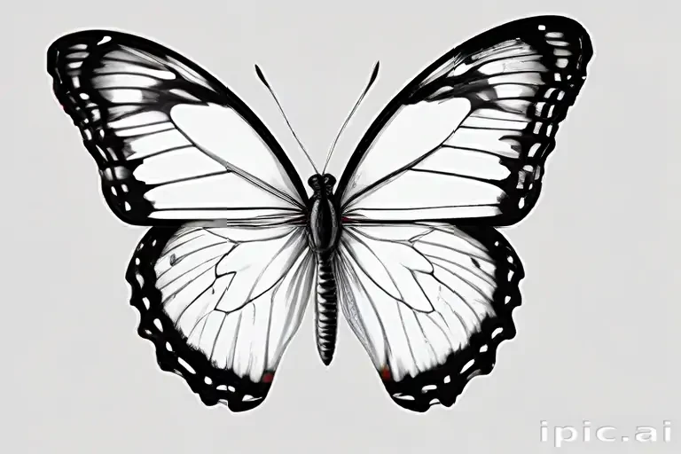 butterfly png black and white