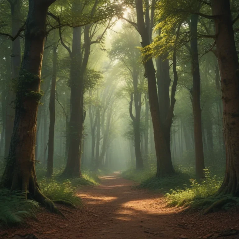 beautiful magical forest background