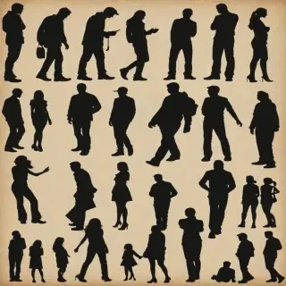 people silhouettes