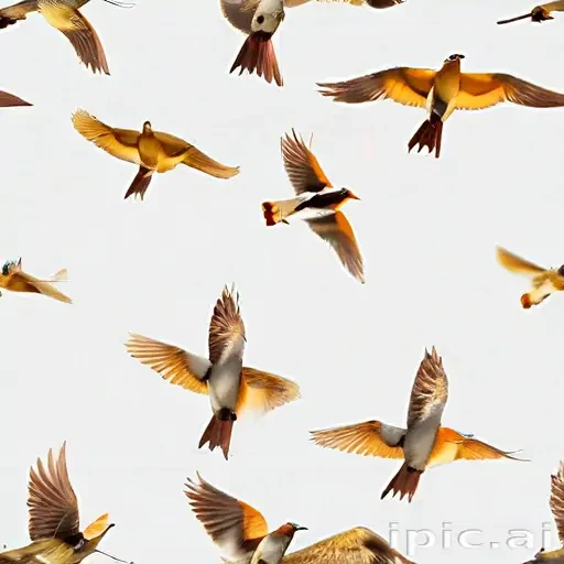 birds flying transparent background