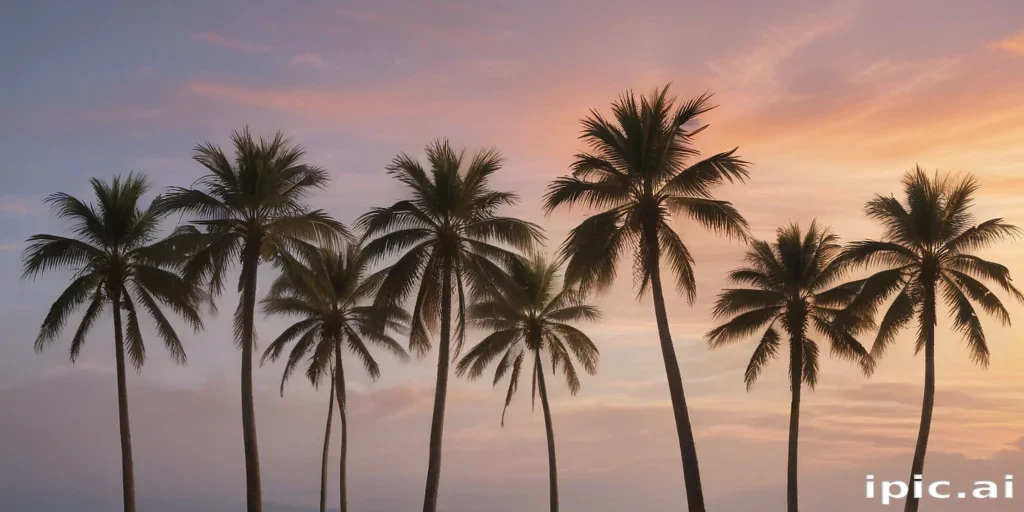 palm trees transparent