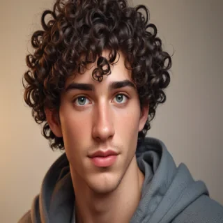 popular male cartoon characters with curly hair
