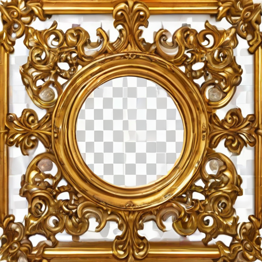 gold frame transparent background