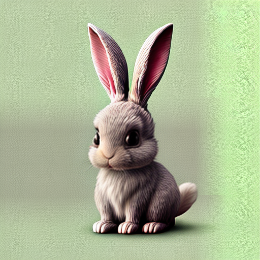 cute rabbit, in disney design