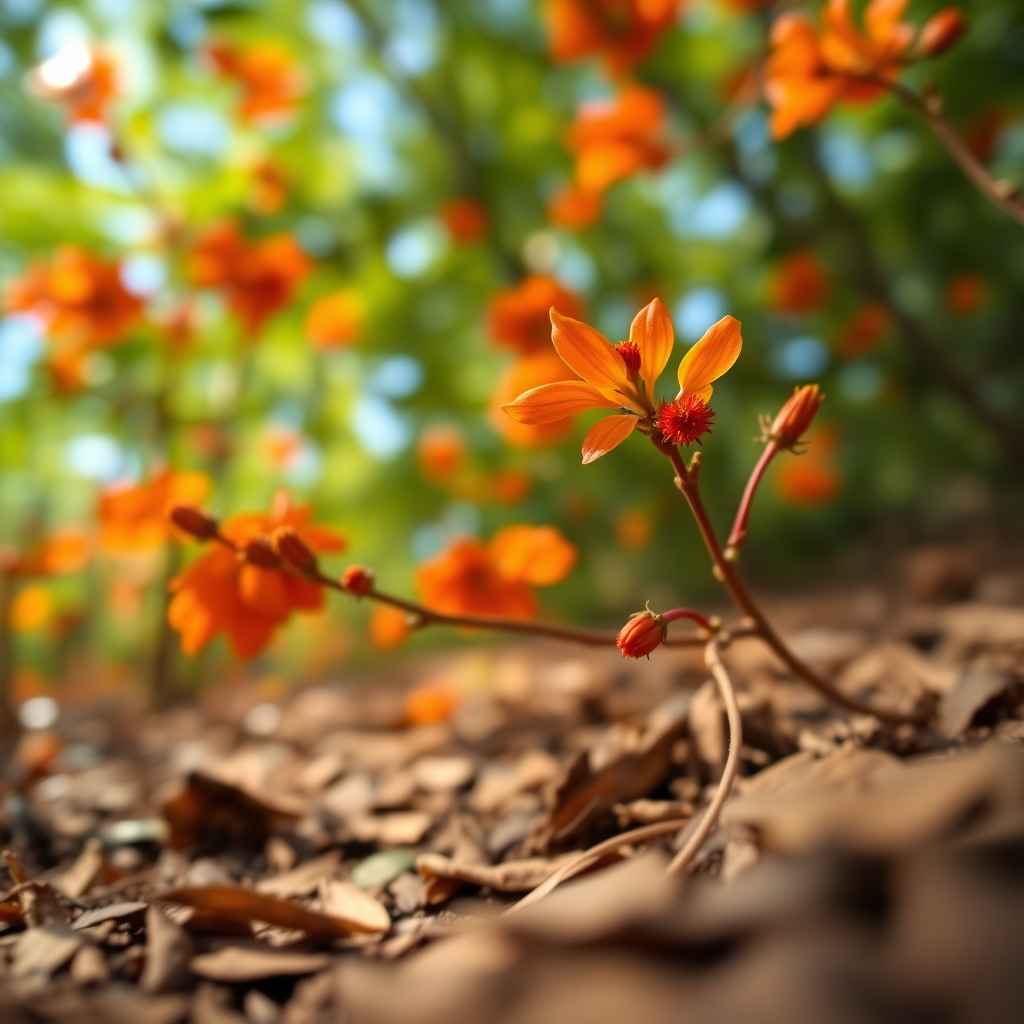 regenerate the image with vibrant colors, sharp details, 50mm lens, f/1.8 aperture, ISO 100, natural lighting, shallow depth of field, taken with a DSLR camera from a low angle perspective