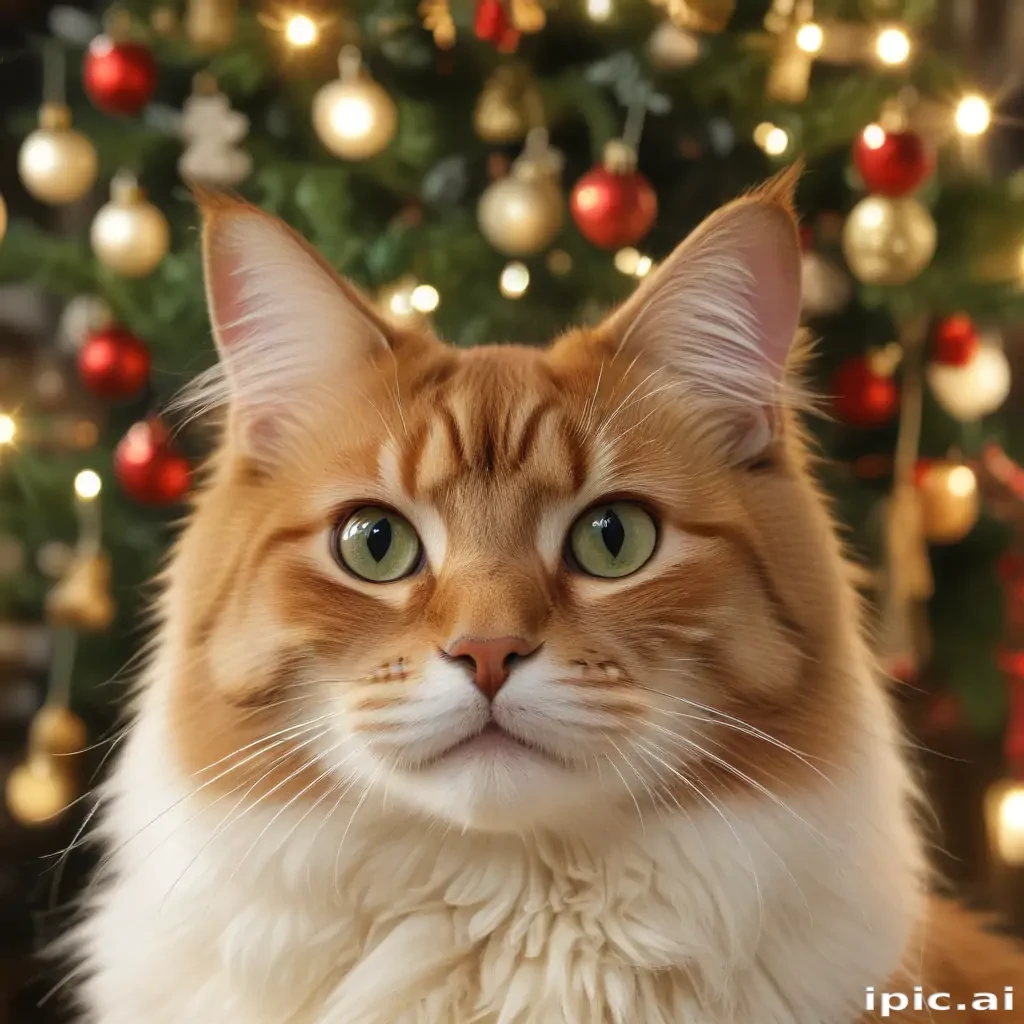 cat christmas background