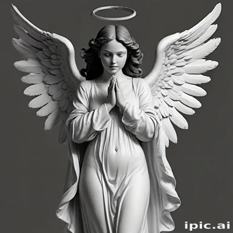 angel clip art black and white