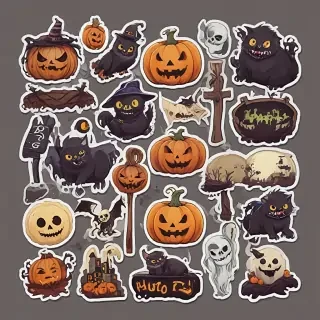 halloween stickers png