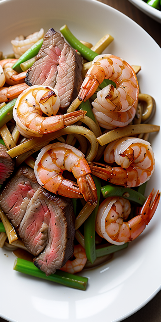 steak and shrimp stir fry