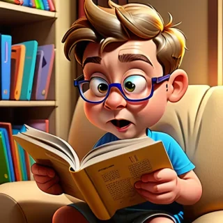 cartoon reading