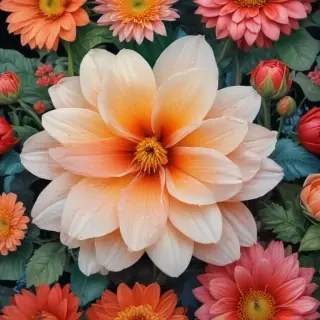 color drawings of flowers