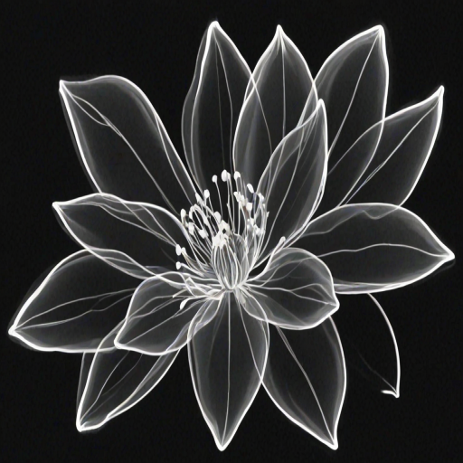 transparent flower outline