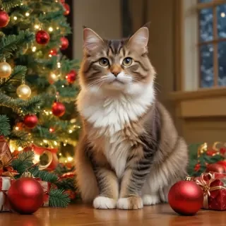 christmas images cats