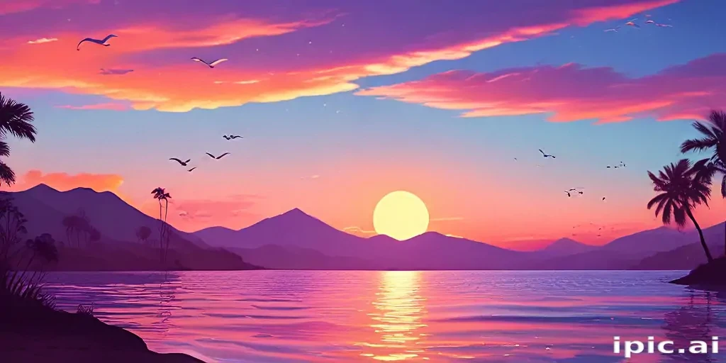 cute sunset backgrounds