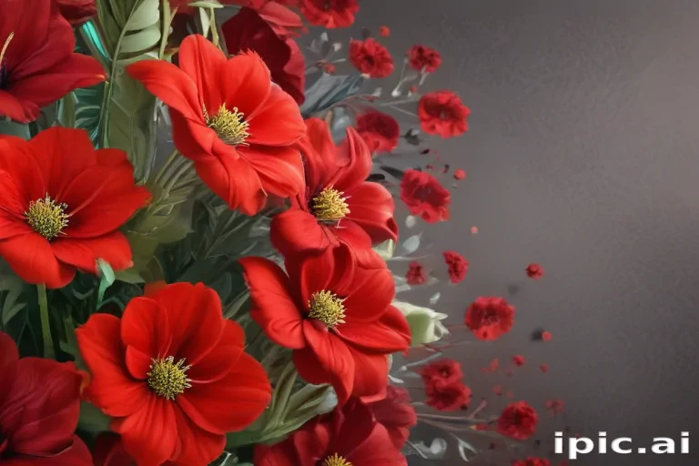 flower background red