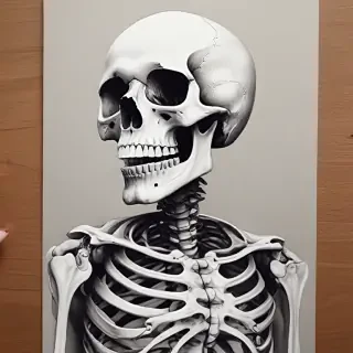 creative skeleton drawings