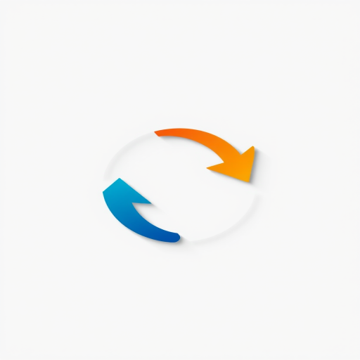 Create a minimalist logo featuring two circular arrows representing refresh, with a soft drop shadow effect, shot in high resolution using a DSLR camera, 50mm lens, f/1.8 aperture, ISO 100, natural light, centered view.