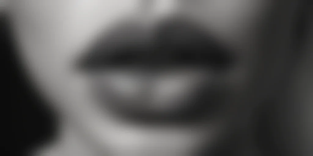 lips clipart black and white