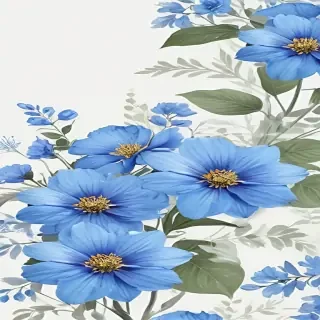 blue flowers png
