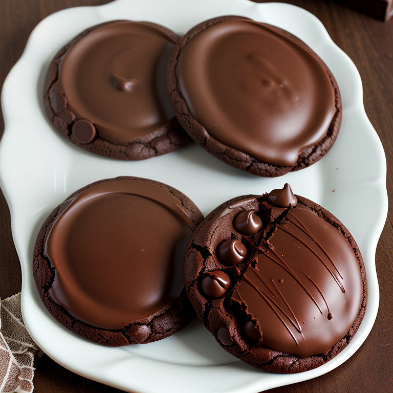 triple chocolate filled cookie with fudge filling