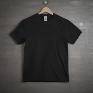 black tee mockup