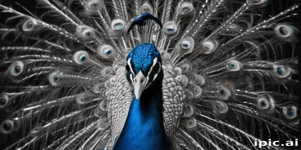 peacock black and white