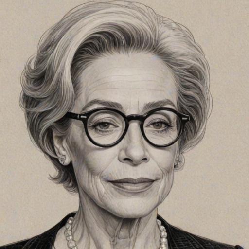 Beauteous Holland Taylor, pencil sketch, portrait of Sublime woman 1967s in glasses, hair style beatnik, outline, clear lines, fine lines, 8k