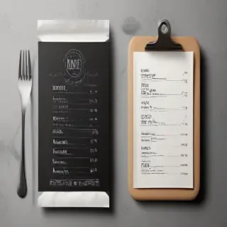 menu mock up