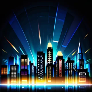 city lights background