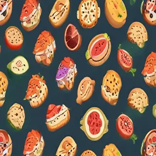 animated food