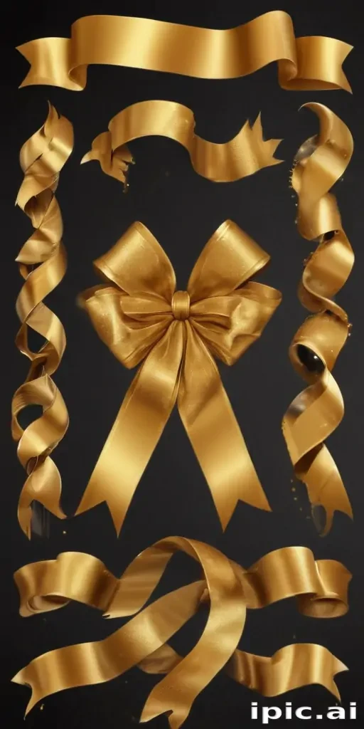 gold ribbon clipart