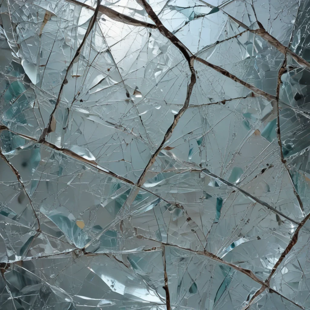 cracked glass transparent